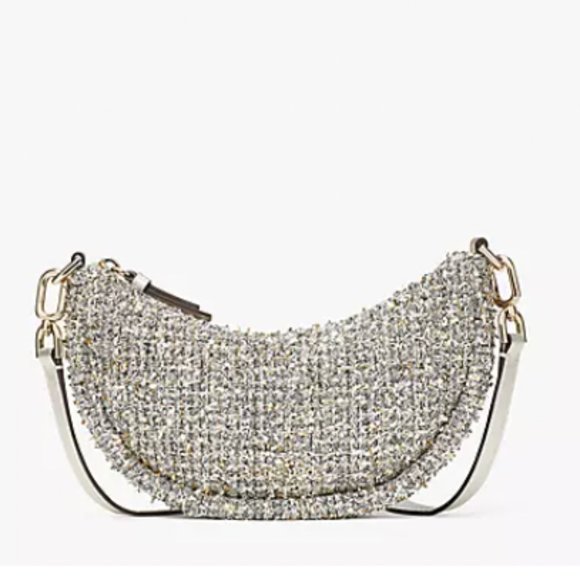 kate spade Smile Tweed Small Crossbody purse bag like new - Picture 4 of 16